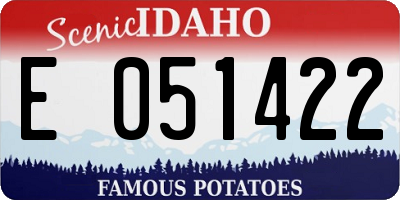 ID license plate E051422