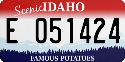 ID license plate E051424