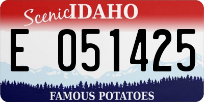 ID license plate E051425
