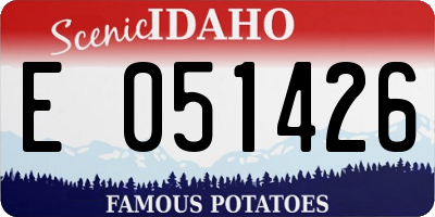 ID license plate E051426