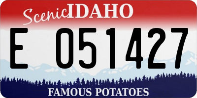 ID license plate E051427