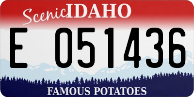 ID license plate E051436