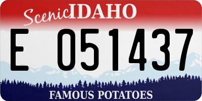 ID license plate E051437