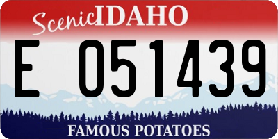 ID license plate E051439