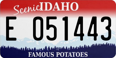 ID license plate E051443