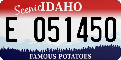 ID license plate E051450