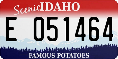 ID license plate E051464