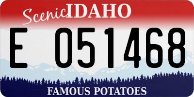 ID license plate E051468