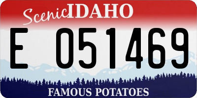 ID license plate E051469
