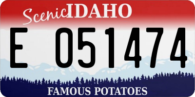 ID license plate E051474