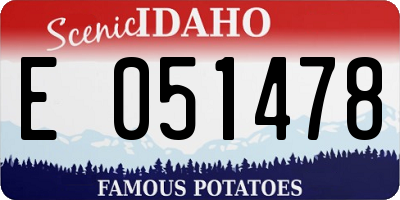 ID license plate E051478