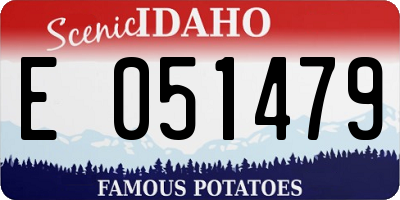 ID license plate E051479
