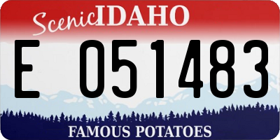 ID license plate E051483