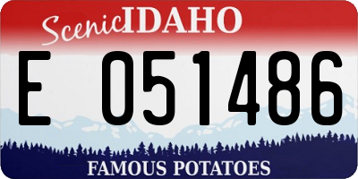 ID license plate E051486