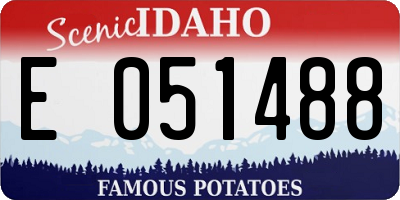 ID license plate E051488