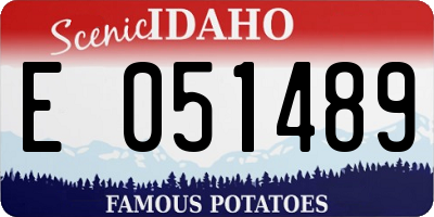 ID license plate E051489