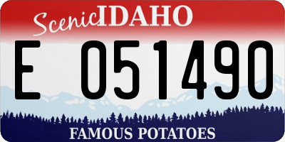 ID license plate E051490