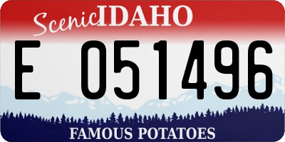 ID license plate E051496