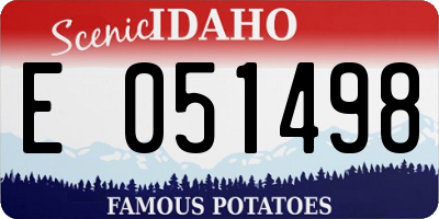 ID license plate E051498