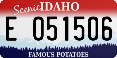 ID license plate E051506