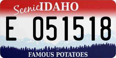 ID license plate E051518