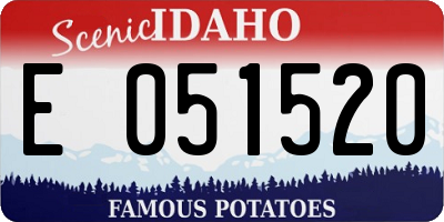 ID license plate E051520