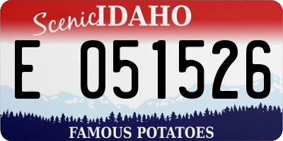 ID license plate E051526