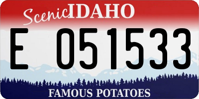 ID license plate E051533