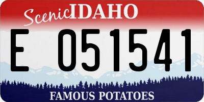 ID license plate E051541