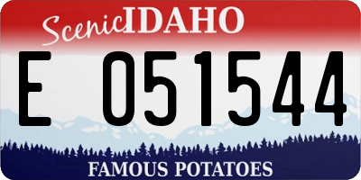 ID license plate E051544