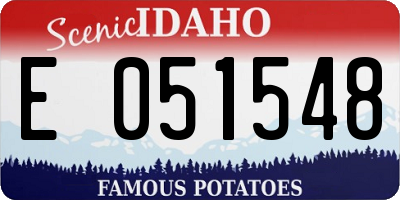 ID license plate E051548
