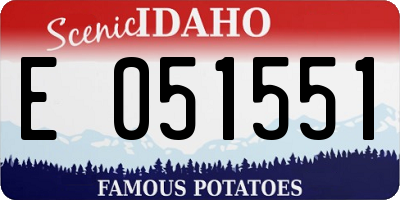 ID license plate E051551