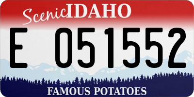 ID license plate E051552