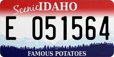 ID license plate E051564