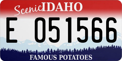 ID license plate E051566