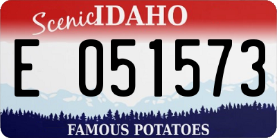 ID license plate E051573