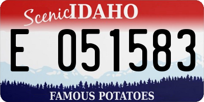 ID license plate E051583