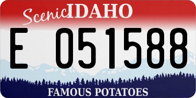 ID license plate E051588