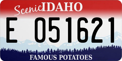 ID license plate E051621