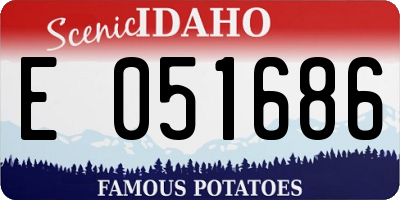 ID license plate E051686