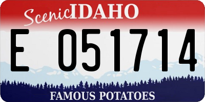 ID license plate E051714
