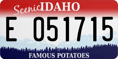 ID license plate E051715