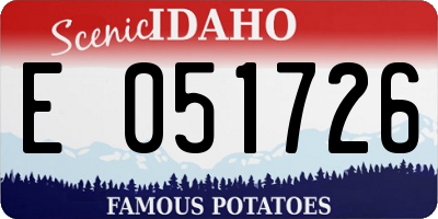 ID license plate E051726