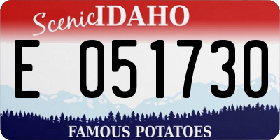 ID license plate E051730