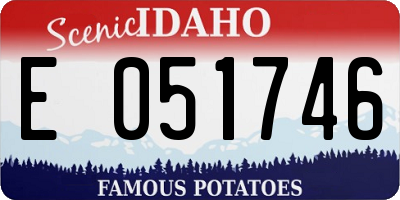 ID license plate E051746