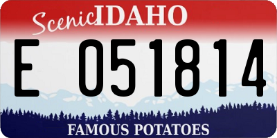 ID license plate E051814
