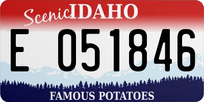 ID license plate E051846