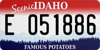 ID license plate E051886