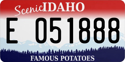 ID license plate E051888