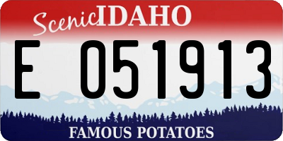 ID license plate E051913